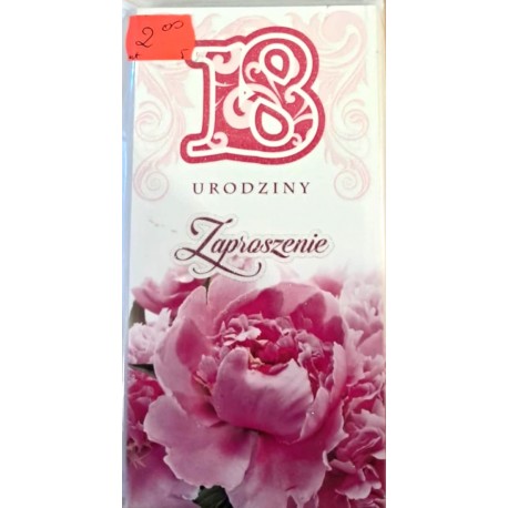 Zaproszenie na 18 urodziny UR 02